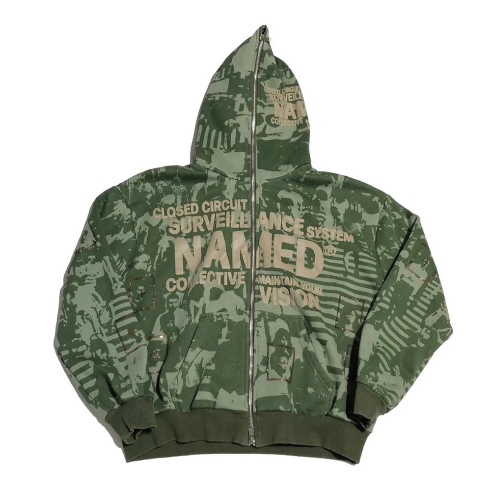 Named Collective Hoodie Closed Circuit Surveillance System Named Green